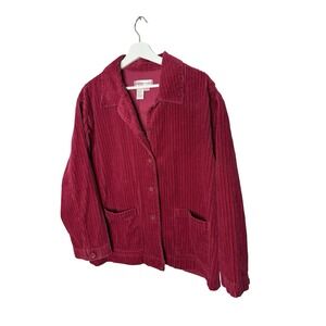 Cambridge Country XL Cotton Shacket shirt womens red corduroy